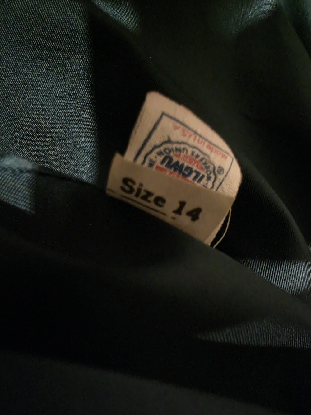 Vintage 80s Forecaster Pure Wool Coat Emerald Green ILGWU Union Made 14 44" Long - Picture 4 of 10